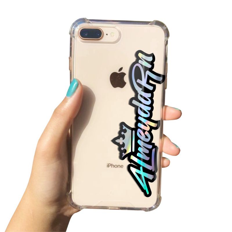 

Stiker Nama Mahkota Queen & King Custom Tulisan Hologram (nama suka - suka)