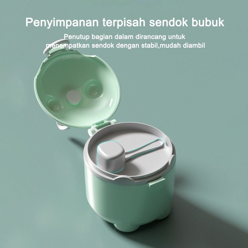 KOTAK PENYIMPAN SUSU BUBUK BENTUK BULAT BOX SUSU MULTIFUNGSI LUCU TEMPAT SUSU BUBUK MURAH