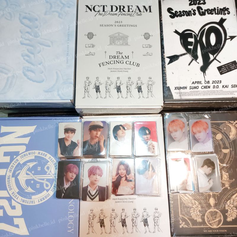 READY STOCK SHARING SG23 SEASONS GREETINGS 2023 AESPA KARINA GISELLE WINTER NINGNING BOX DIARY DESK 