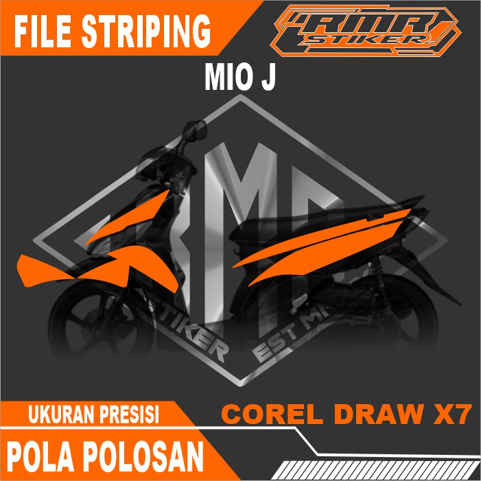 Pola File / Mentahan Striping Yamaha Mio J
