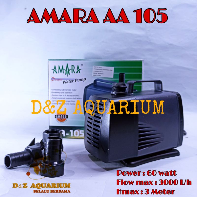 D&Z Aquarium Pompa AMARA AA-105 H. MAX 3 Meter Water Pump Amara AA 105