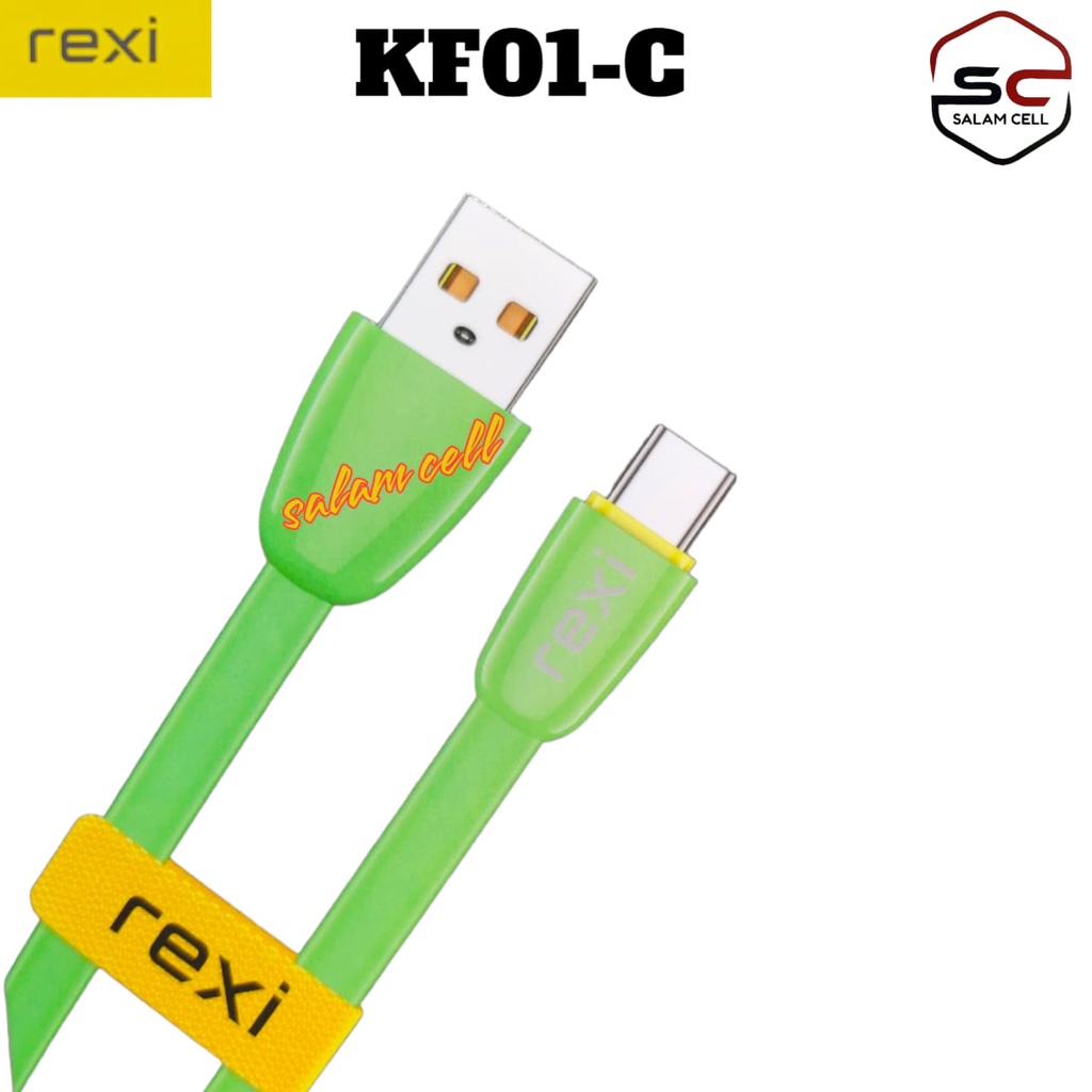 Kabel Data Type-C Rexi KF01-C Quick Charge 3.0 Nano Ceramic Original Rexi Kf01c Garansi Resmi