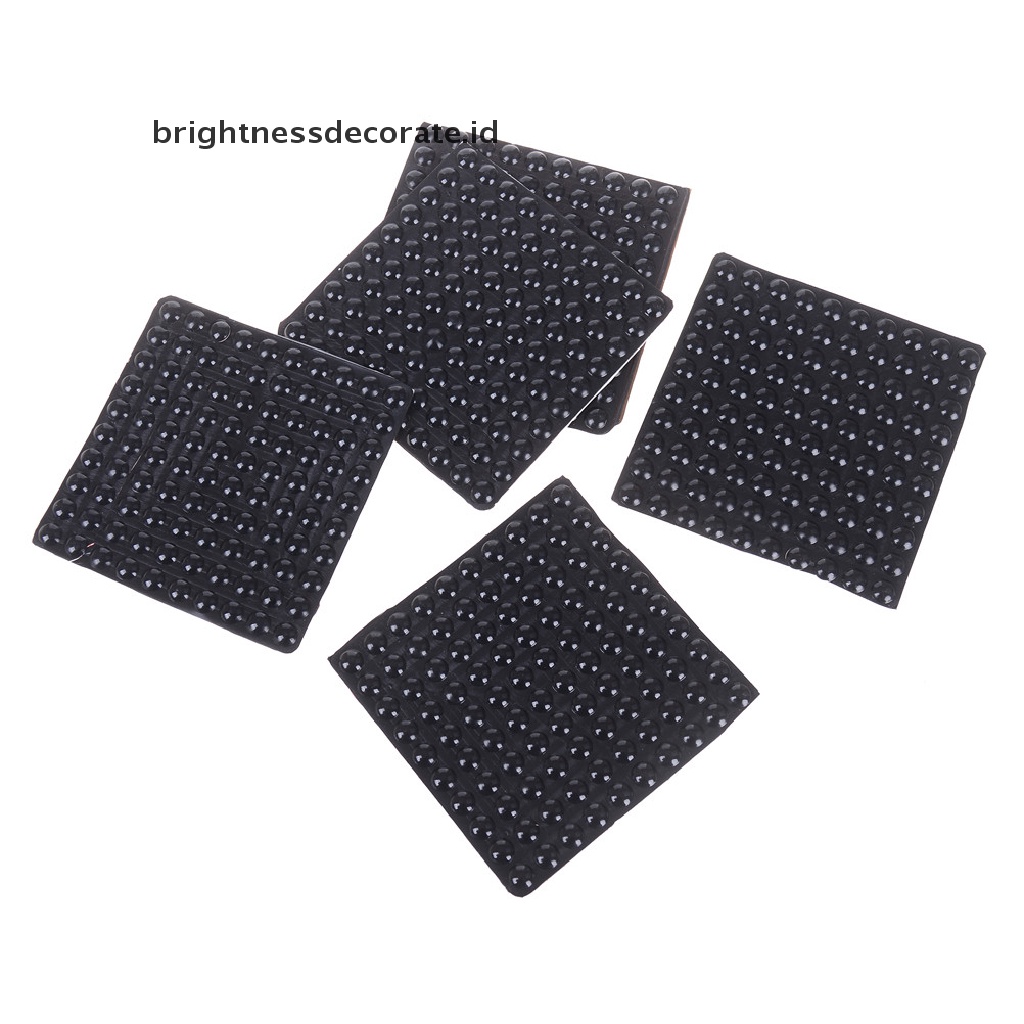 [Birth] 100pcs Hitam Perekat Diri Karet Kaki Setengah Lingkaran Bumper Door Buffer Pad [ID]