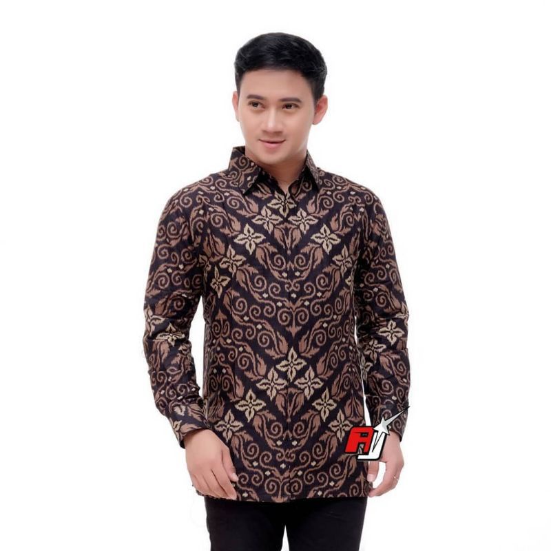 Baju Batik Pria Katun Halus Seragaman Pendek dan Panjang Satu  Motif Terbaru Terkini Murah size M L XL XXL dewasa