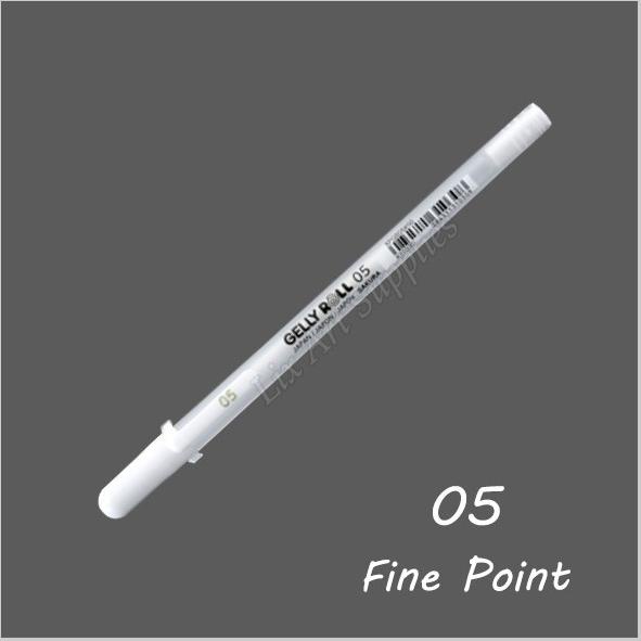 

H0V7E6896 Sakura Gelly Roll Ink Pen White 0.3mm (05) - Fine Point / White Pen