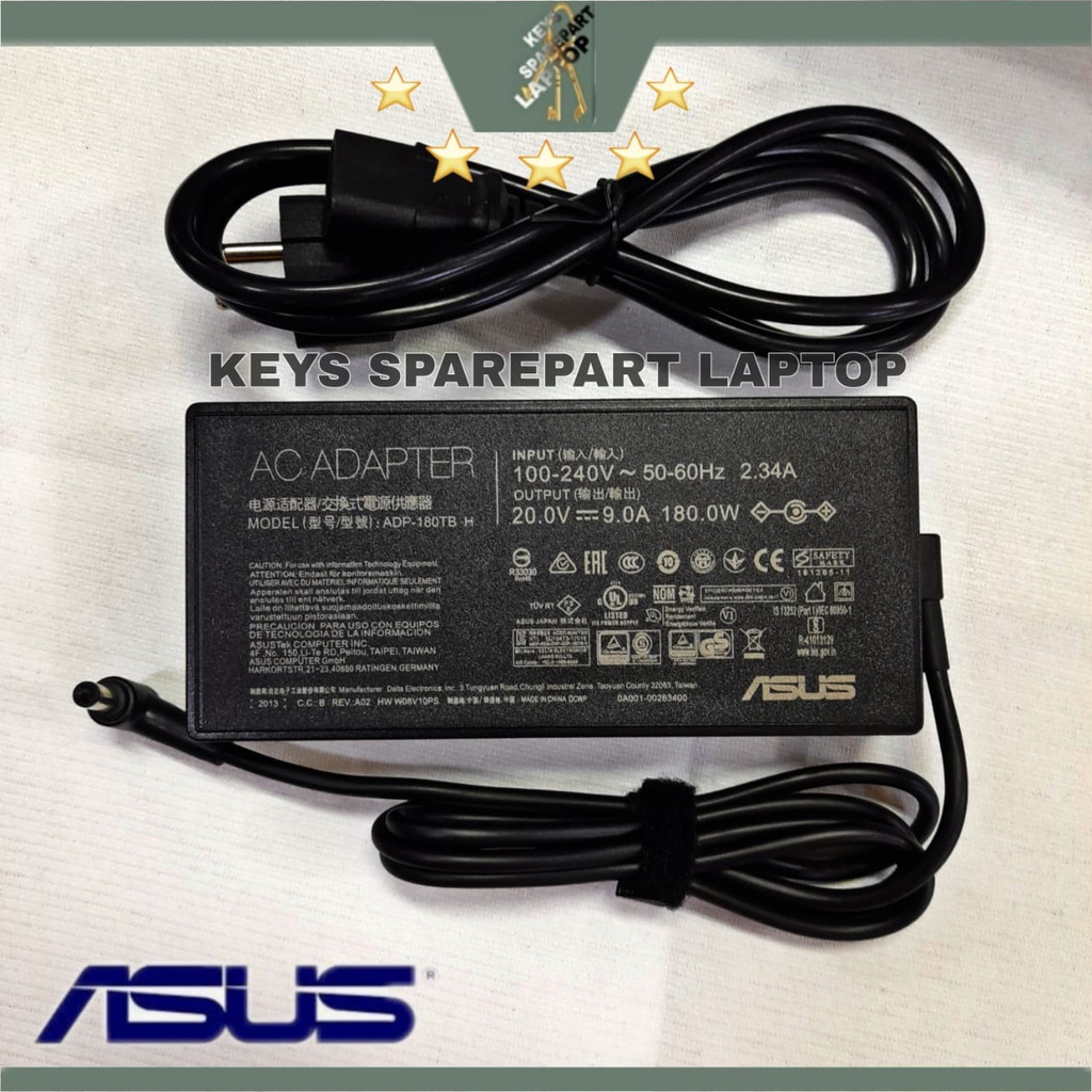 ADAPTOR CHARGER CASAN LAPTOP ASUS A20-180P1A ADP-180TB H 9.0a 20v 180W ROG TUF GAMING 6.0 3.7