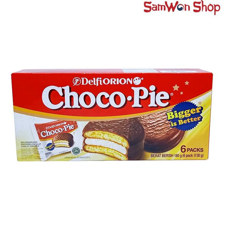 

Super Promo ¯ DELFI ORION CHOCO PIE WITH MARSHMALLOW CREAM - 180 GRAM ISI 6 PCS ©