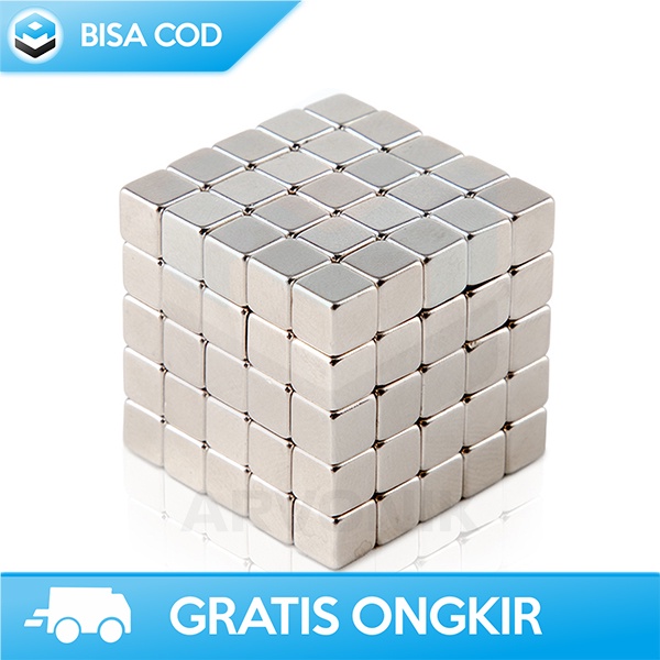 MAGNET KUBUS SUPER KUAT CUBE MAGNET NEODYMIUM N35 BY TAFFWARE 20PCS