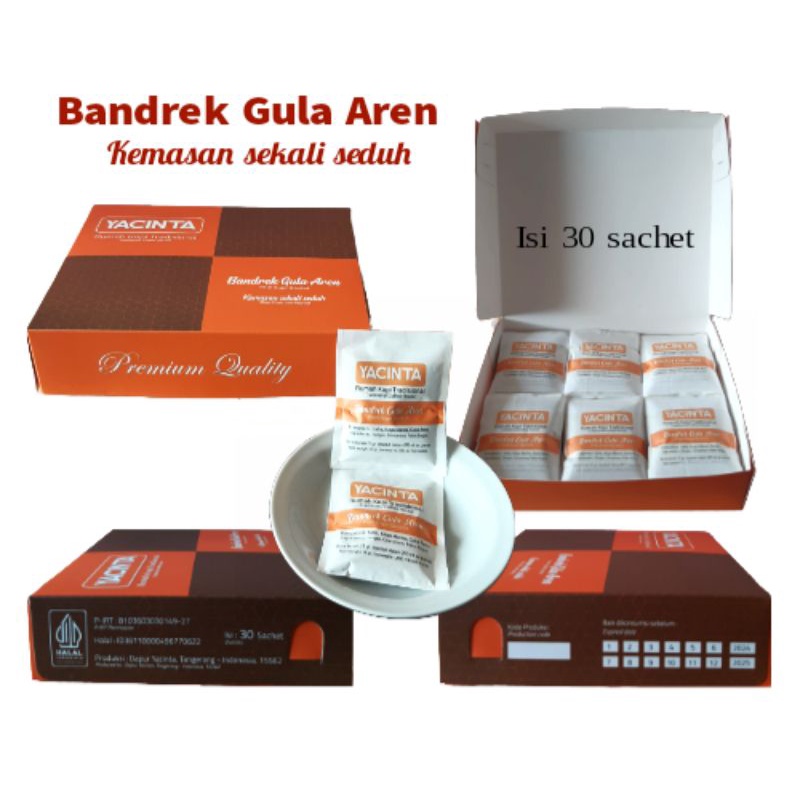 

Bandrek Gula Aren Kemasan Premium, Sachet Sekali Seduh - per Box isi 30 Sachet