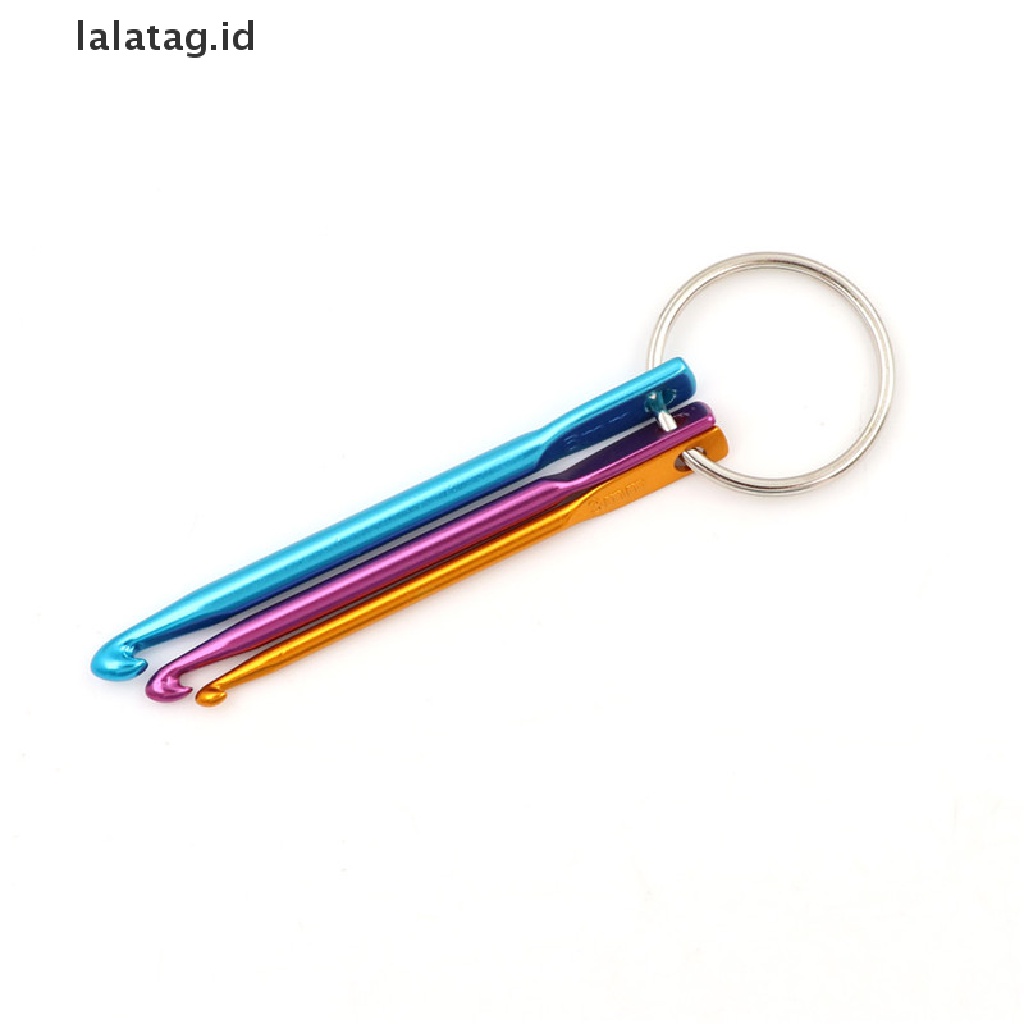 [lalatag] 2pcs Mix Aluminium Crochet Hook Knitg Alat Benang Tenun Rajut [ID]