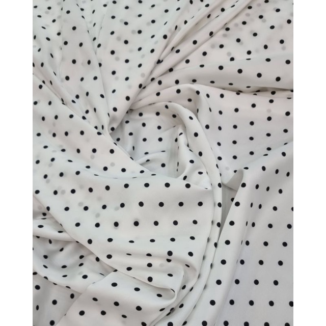 armani silk sutra motif polkadot kecil / besar