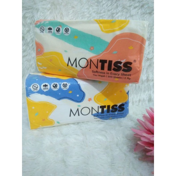 TISU MONTISS | TISSU MONTISS 2PLY 200SHEET | TISU WAJAH MONTISS