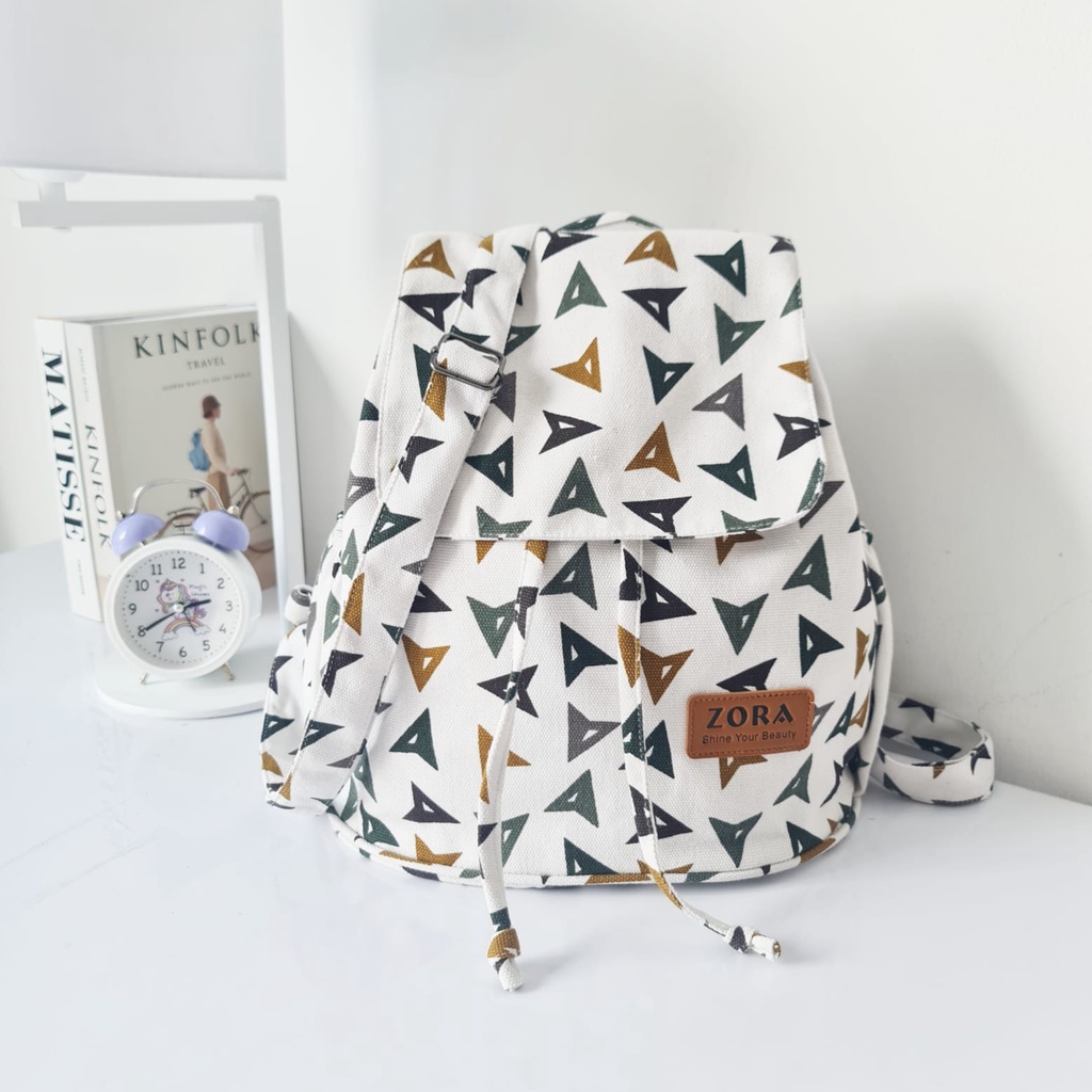 ZORA - Cozy - Backpack  Canvas- Tas Ransel Wanita