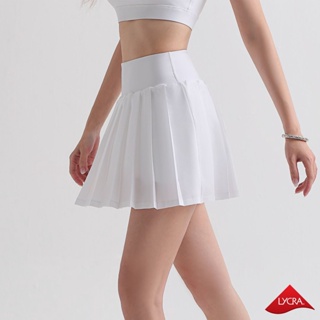 Hedara Rok Olahraga Wanita Sport Skirt Lycra Series Pleated Tennis Skort