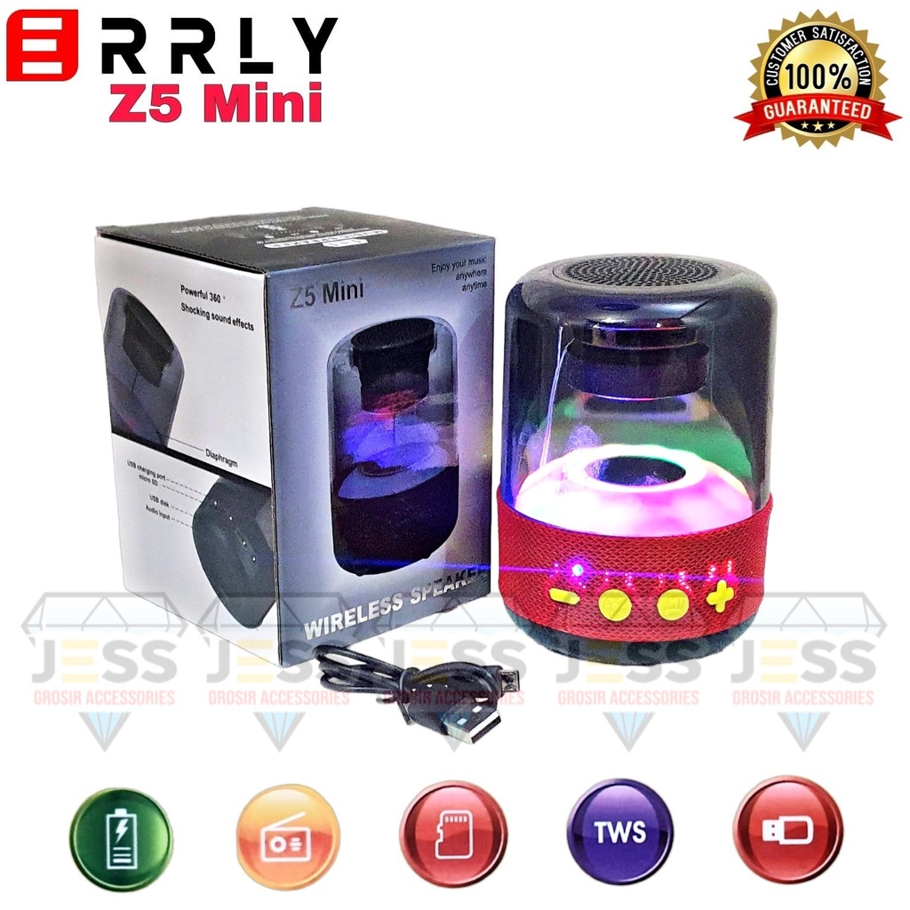 ERRLY Z5 Mini Speaker Bluetooth Wireless Portable LED RGB WITH MODE TWS