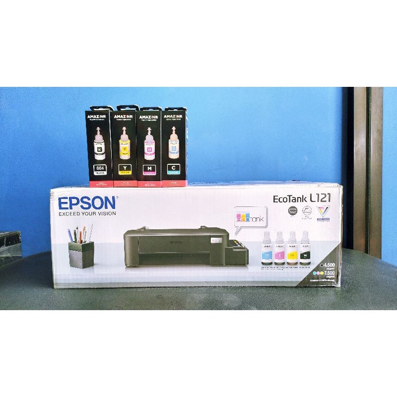 PRINTER EPSON L 121 BUNDLING TINTA AMAZINK