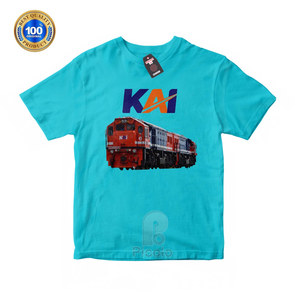 (FREE NAMA) BAJU KAOS ATASAN ANAK MOTIF KERETA API INDONESIA/KAI UNISEX Bahan COTTUN