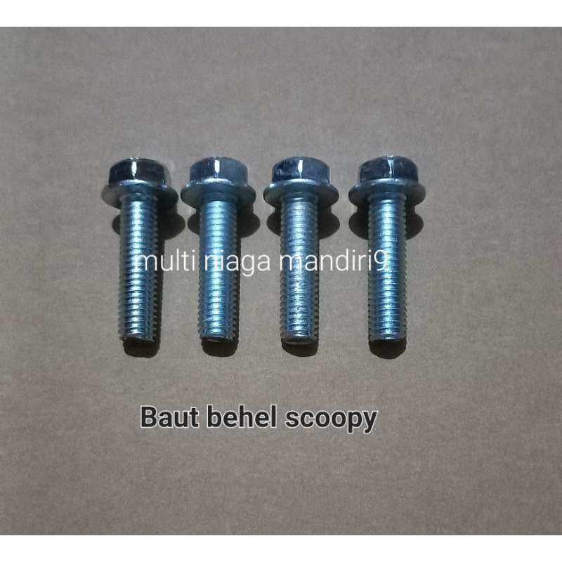 baut behel / baut behel scoopy besi putih, besi kuning, stainlees stell kunci 12 kunci L6