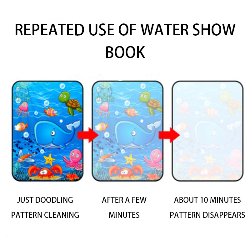 Magic Water book Painting Book Buku Gambar Mewarnai Edukasi Anak Buku Gambar Air Ajaib Anak