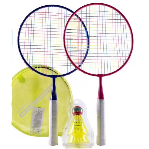 RAKET BADMINTON ANAK KECIL SET 2 RAKET BULUTANGKIS DAN 1 BOLA KOK BULU TANGKIS