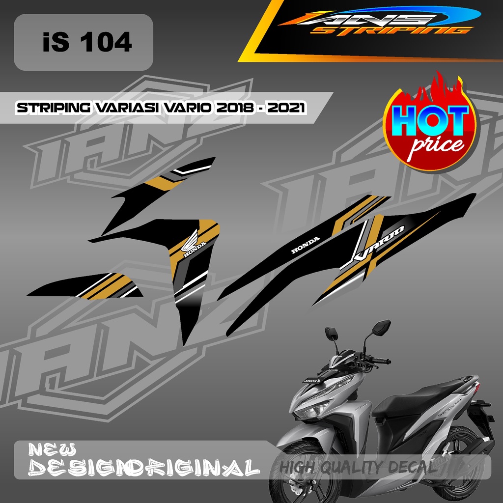 NEW DECAL STRIPING VARIO Led Vario 150 MOTIF GRAFIK RACING BAHAN HOLOGRAM / NON HOLOGRAM IS104