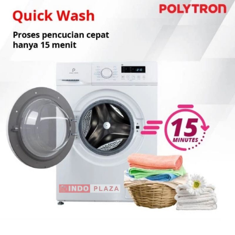 MESIN CUCI POLYTRON FRONT LOADING PFL-8051 8 Kg / 8Kg WONDER WASH / STEAM