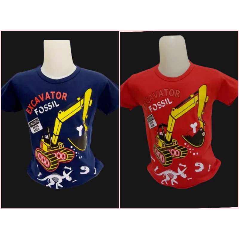 Kaos Anak Laki Laki Motif Excavator