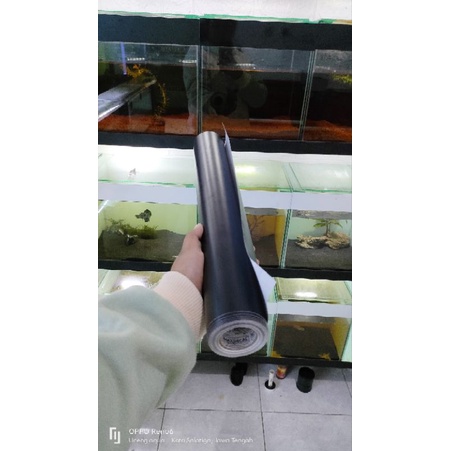 Background aquarium Hitam Doff 100x45cm