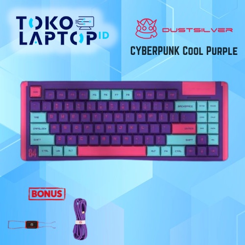 DUSTSILVER CYBERPUNK Cool Purple RGB Backlit Hot-swappable Keyboard