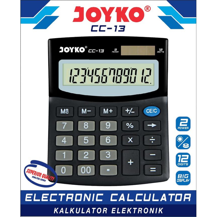 

Terlaris ✨ - JOYKO - Calculator - Kalkulator CC-13 - 12 Digits - Pcs3.1.23