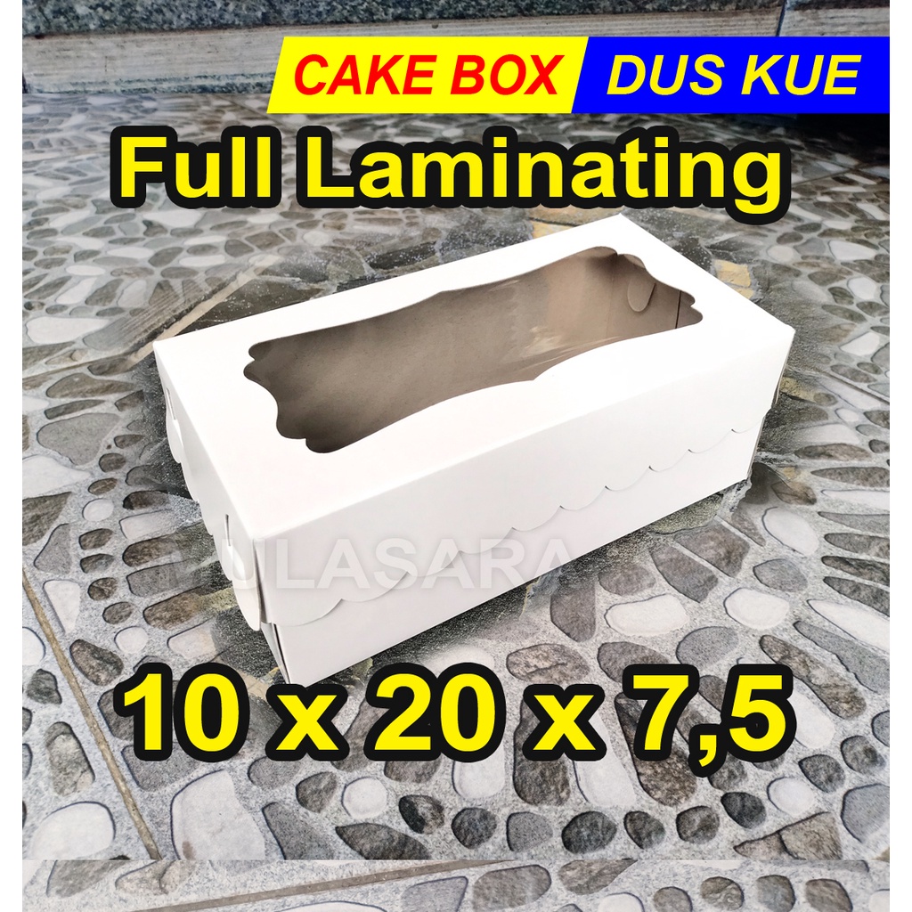

Dus 10x20x7,5 Tutup Jendela / 10x20/ Cake Box / Kotak Bolu / Dus Kue Brownies
