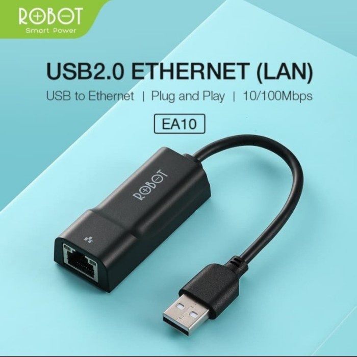 Robot EA10 Usb Lan Ethernet External - Robot Lan Usb 2.0 Adapter RJ45 100Mbps