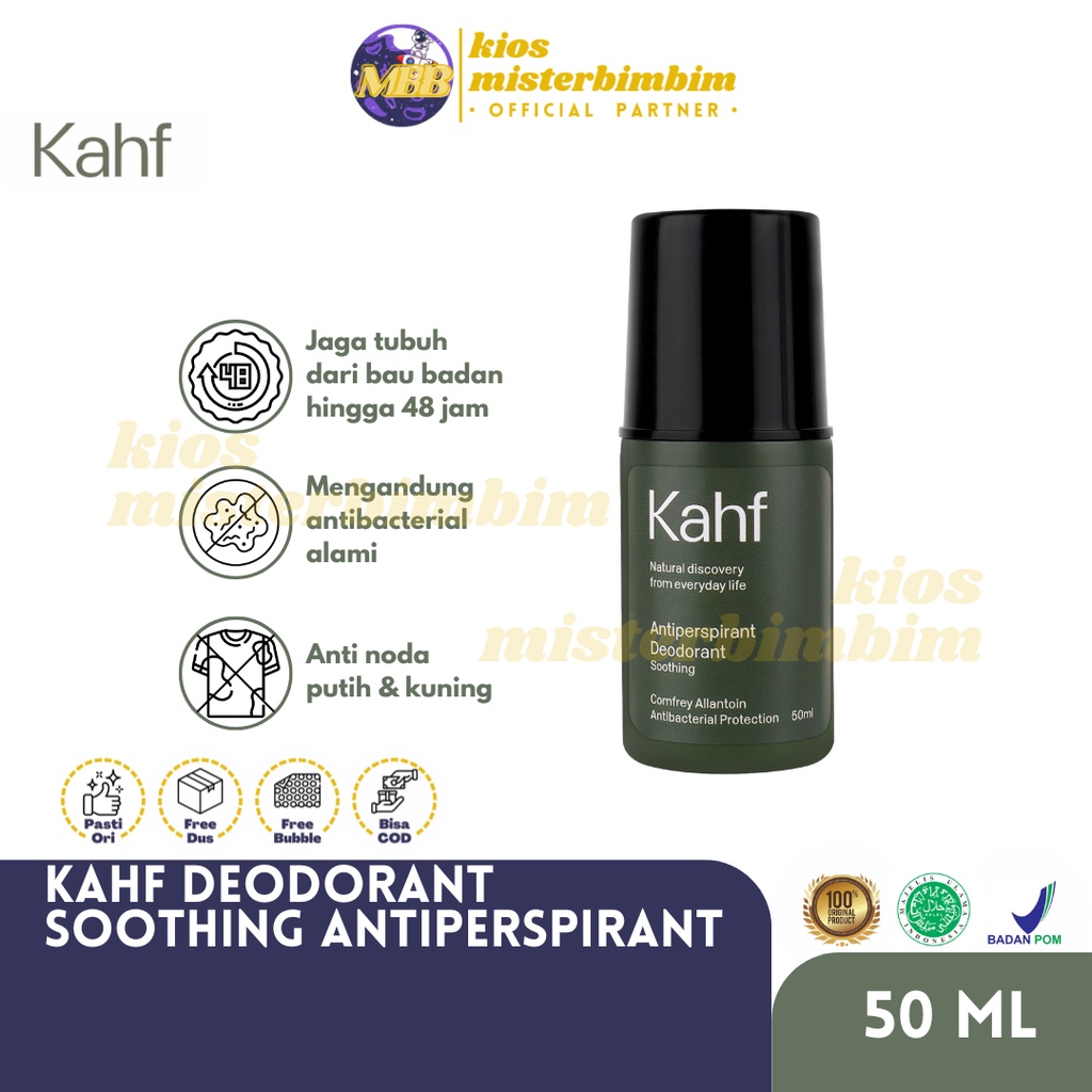 Jual Kahf Deodorant Soothing Antiperspirant Pria 50ML / Men Deodorant
