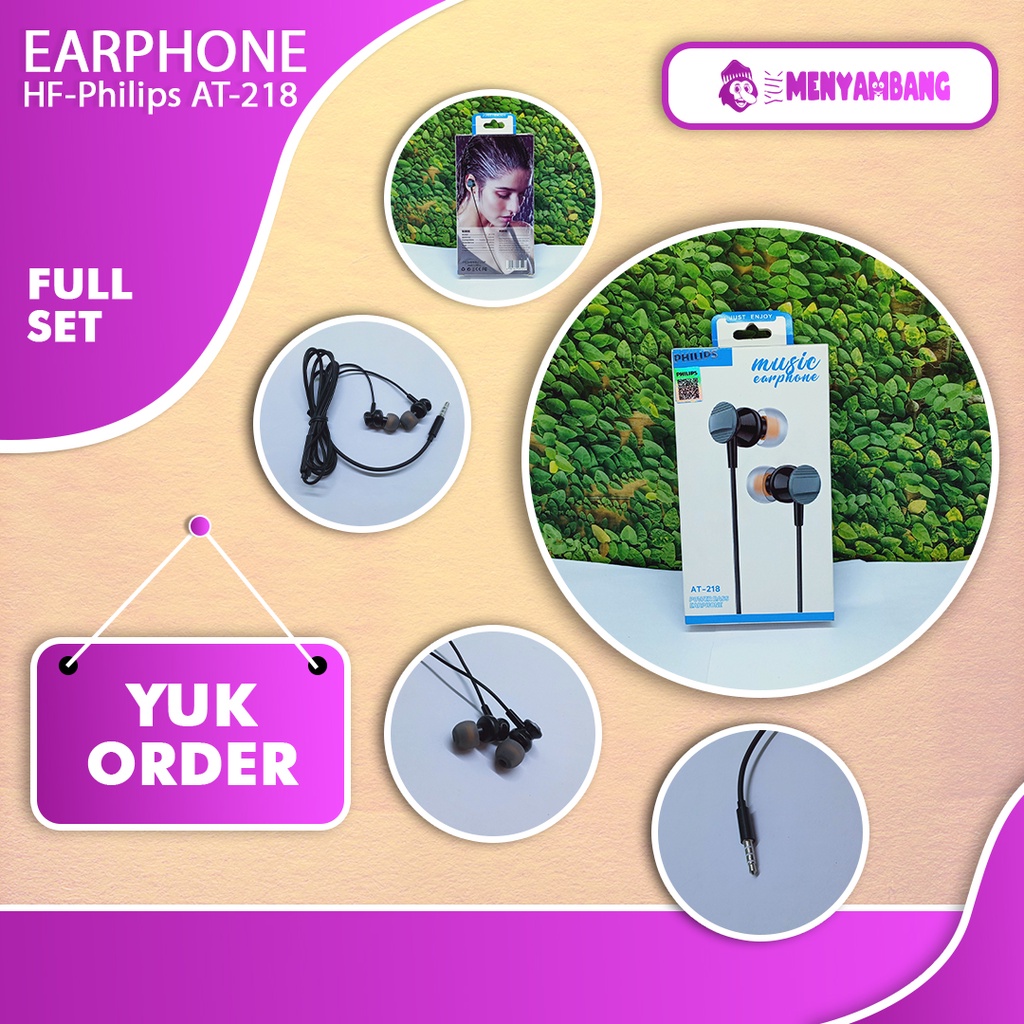 42522 | HF-Philips AT-218 | Earphone Philips AT-218 Power Bass