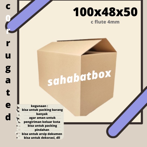 

(min order 5 pcs) Kardus/Dus/Box Besar CFlute uk.100x48x50cm Tebal & Kuat
