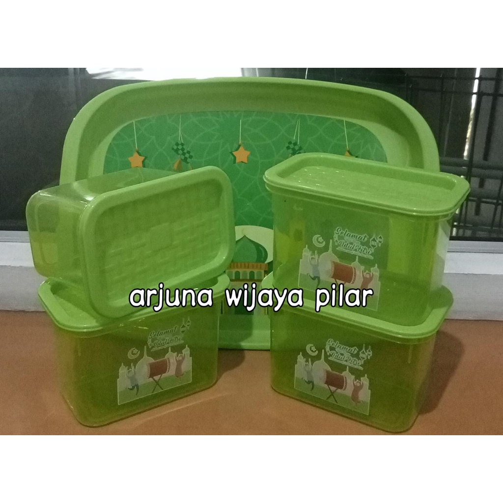 Toples lebaran 500 gr+ nampan set 4 HIRO + bubblewrap