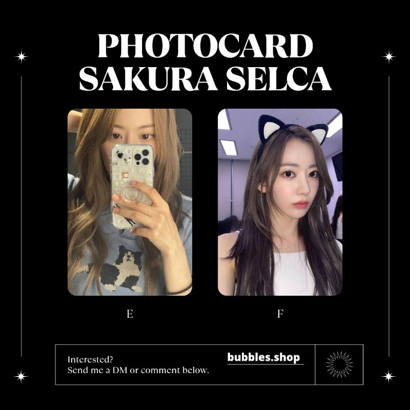 PHOTOCARD UNOFFICIAL SAKURA LE SSERAFIM SELCA