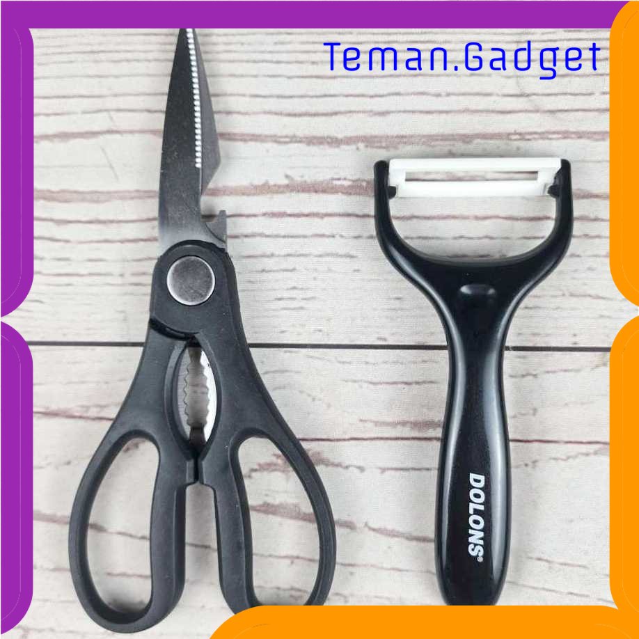 TD - DPR EVDRTVERH Set Pisau Dapur 6 in 1 Gunting Peeler Pengupas Buah - ER-0588