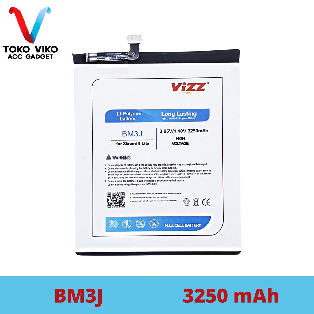 Vizz Xiaomi BM3J Mi 8 Lite / 8X Baterai Batre Original