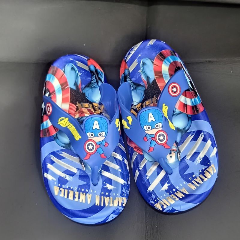 Sandal anak avenger Sandal karet import anak laki sendal trendy motif super hero