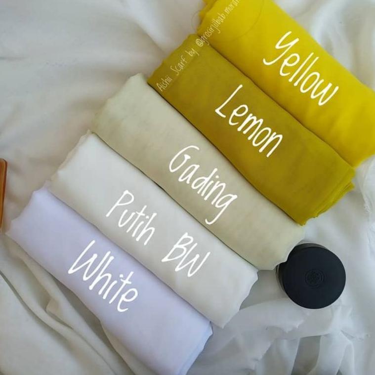 NGI.16Ja23ғ • Hijab Pollycoton Hijab Square ( Yellow/kuning Golkar, Lemon, Gading, Putih BW, White P