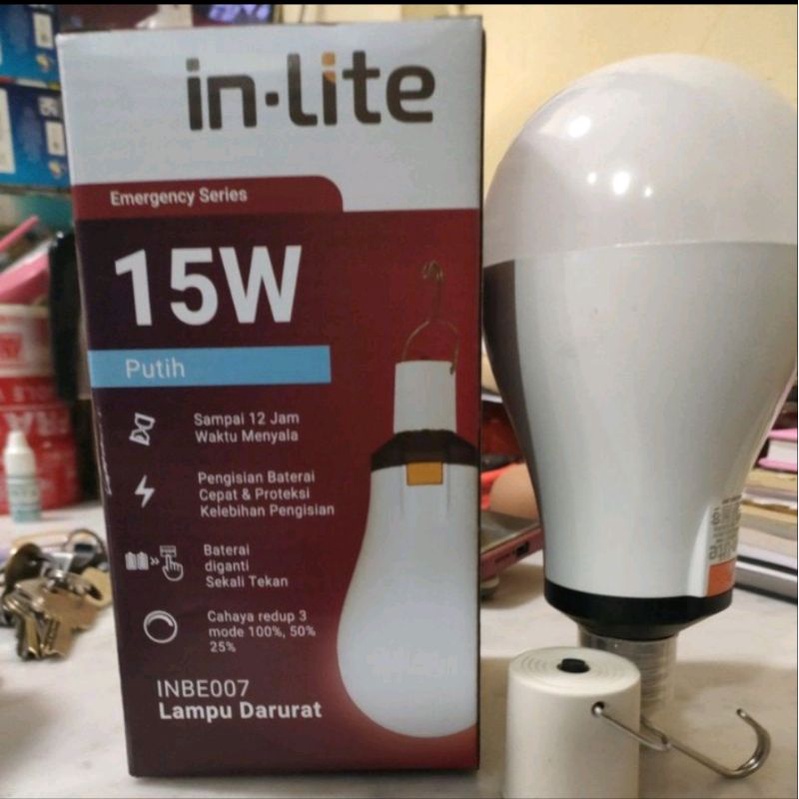 Lampu Emergency In-Lite/ Lampu Darurat In Lite 15Watt Batrai