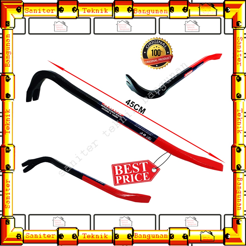 LINGGIS ABUS 18&quot; INCH-ALAT PENCABUT PAKU-CROWBAR 35 cm x 18 mm