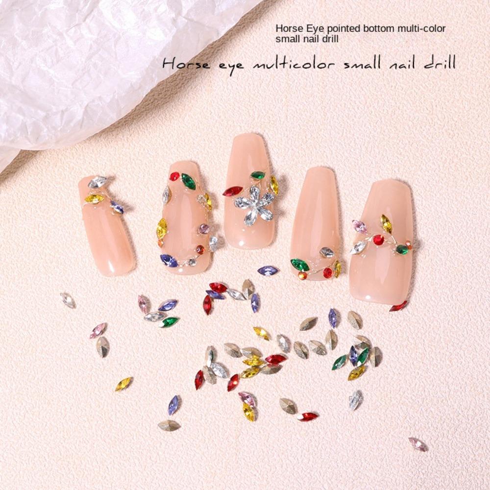 Mxbeauty Profil Nail Art Berlian Imitasi Kreatif Mata Kuda Bor Kuku Fashion Hiasan Kuku Perhiasan Kuku