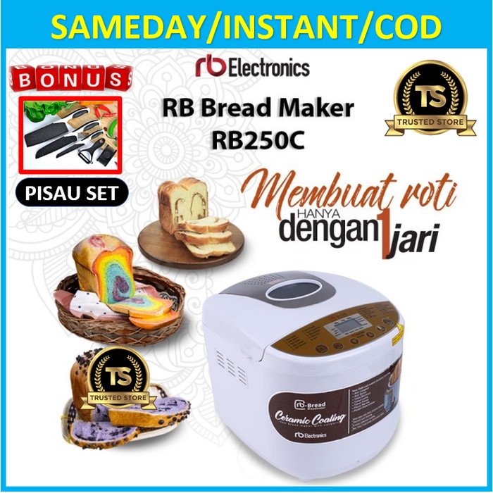 Tst Re Bread Gold Ceramic Rb250 C Alat Pembuat Roti Rebread