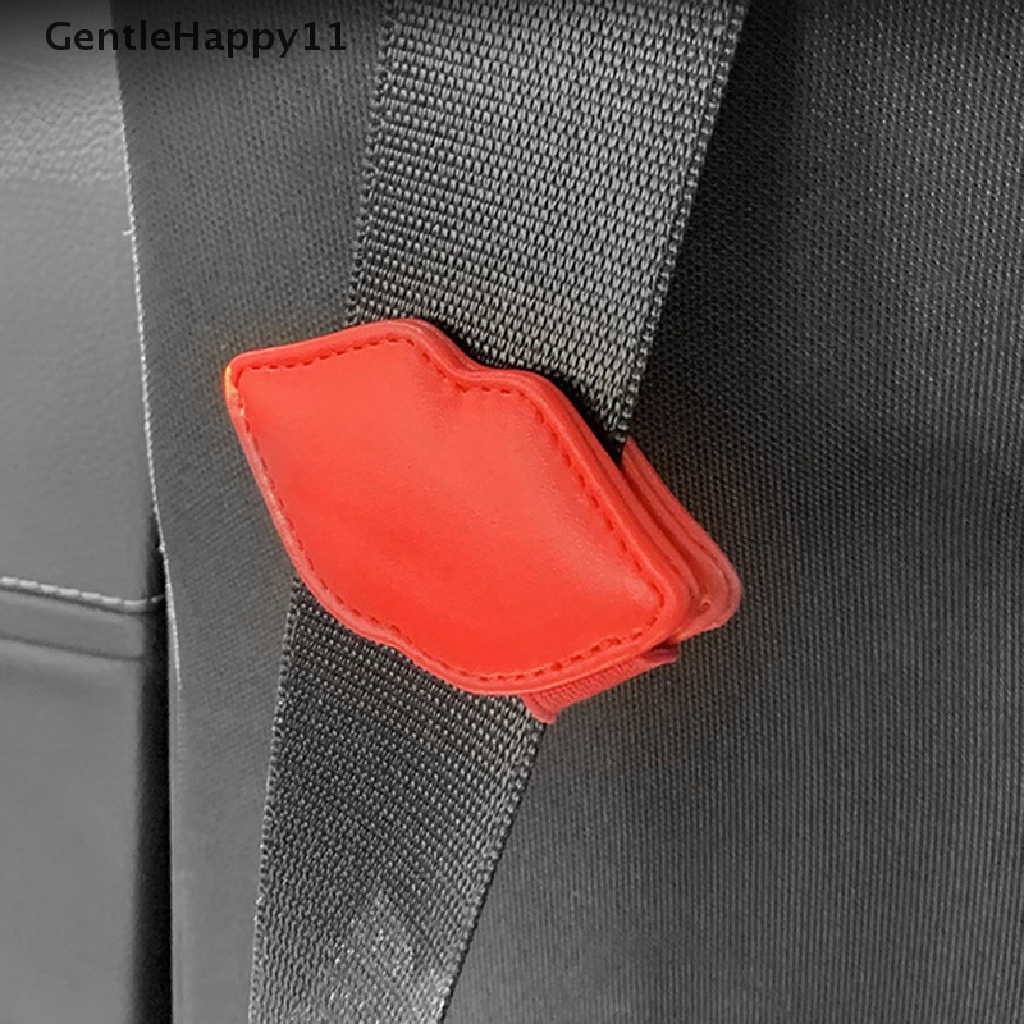 Gentlehappy 1Pc Klip Sabuk Pengaman Mobil Universal Adjustable Sabuk Pengaman Kulit PU Stopper Gesper id