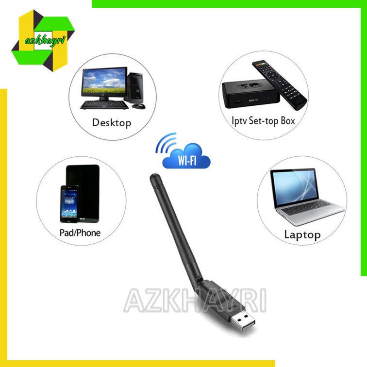 USB Wifi Dongle Wireless Adapter Receiver Antena Wifi PC Laptop STB SET TOP BOX