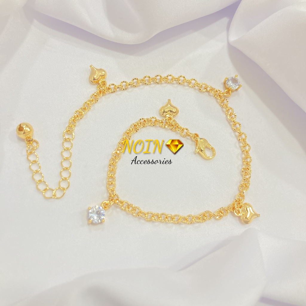Gelang Kaki Wanita Korea Lapis Emas Anti Karat GLK07
