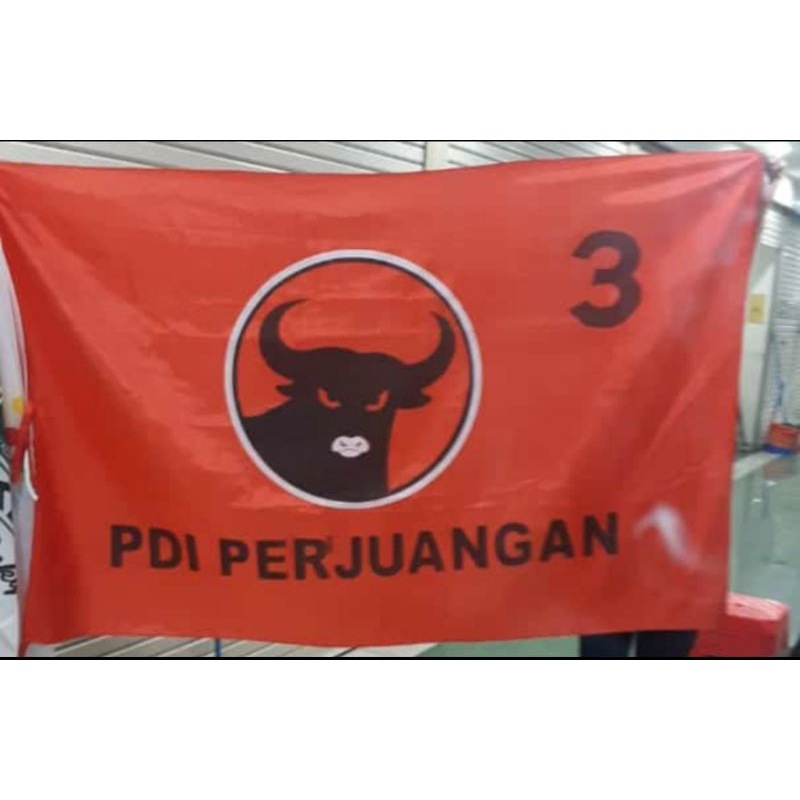 bendera PDI Perjuangan 100x150