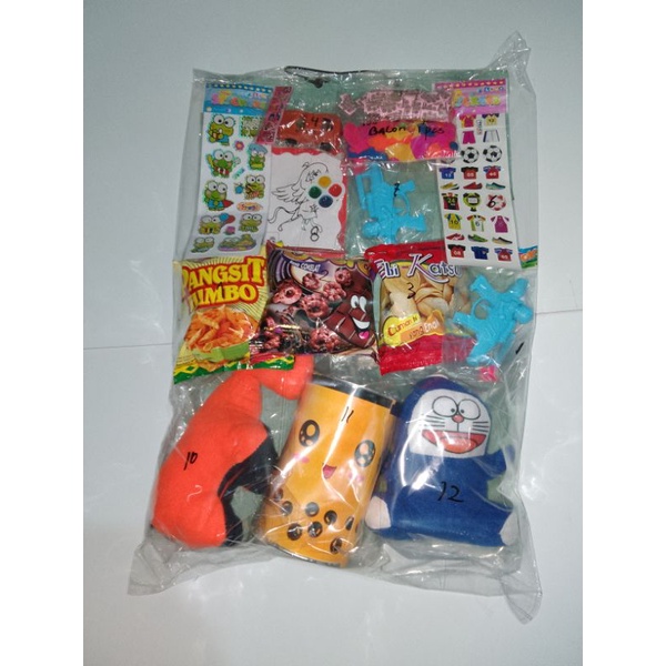 (Promo) Cabutan Lotre Mainan Isi 70 Pcs Hadiah Boneka dan Celengan
